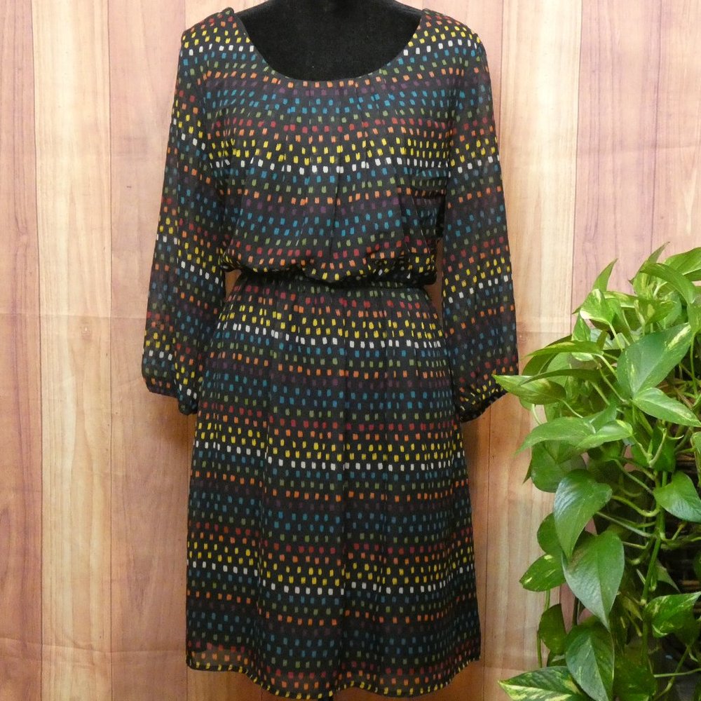 XL Black Blue Yellow Red Dress